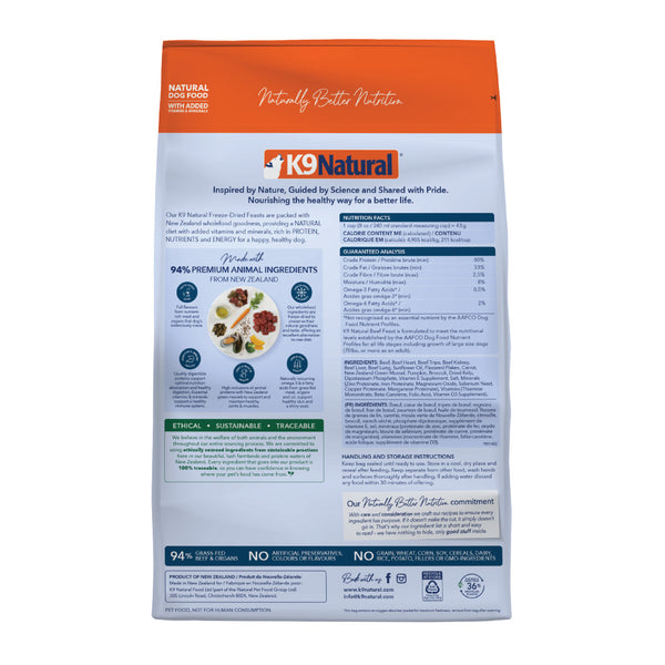 K9 Natural Freeze Dried Beef