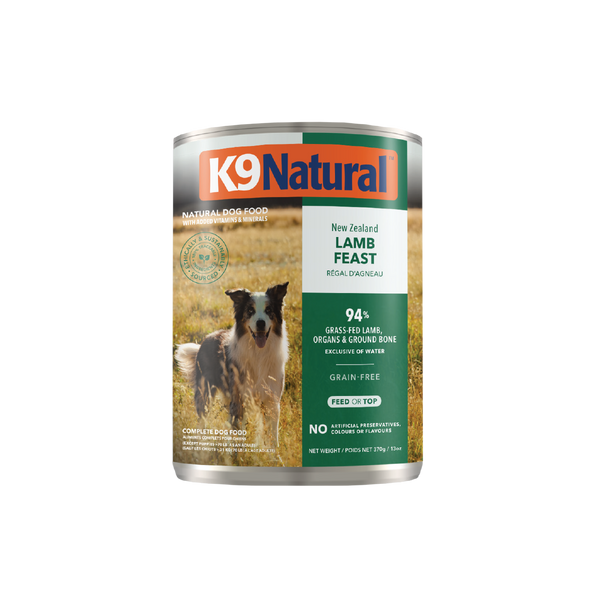 K9 Natural Canned Lamb 370gm /12 Cans