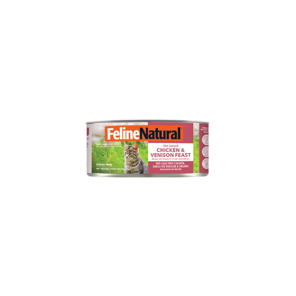 Feline Natural Canned Chicken & Venison 85gm /24 Cans