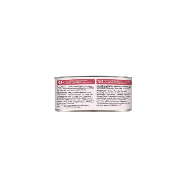 Feline Natural Canned Chicken & Venison 85gm /24 Cans