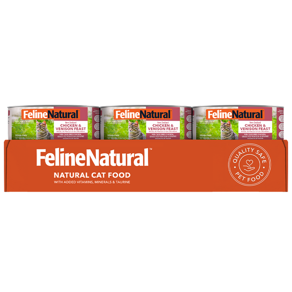 Feline Natural Canned Chicken & Venison 85gm /24 Cans