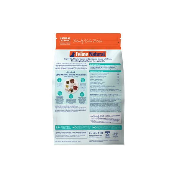 Feline Natural Freeze Dried Beef & Hoki