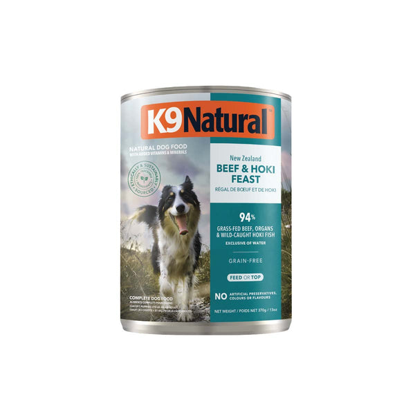 K9 Natural Canned Beef & Hoki 370gm /12 Cans