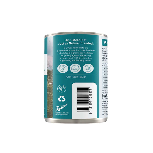 K9 Natural Canned Beef & Hoki 370gm /12 Cans