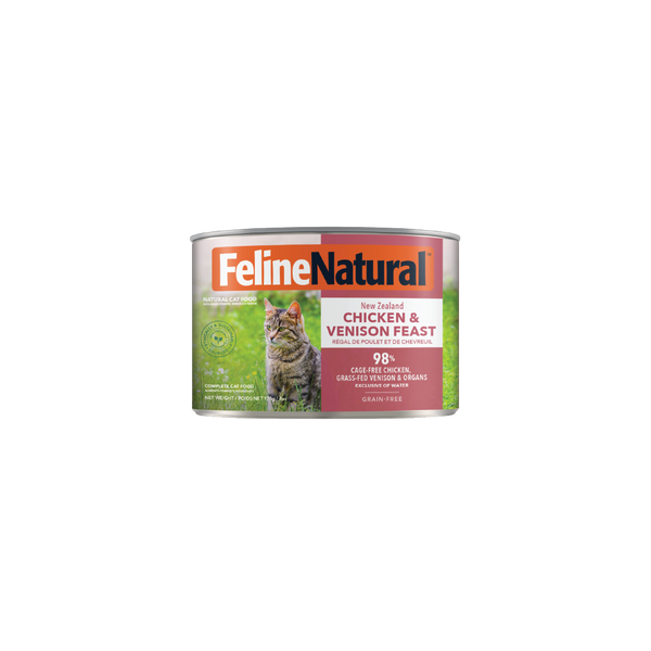 Feline Natural Canned Chicken & Venison 170gm /12 Cans