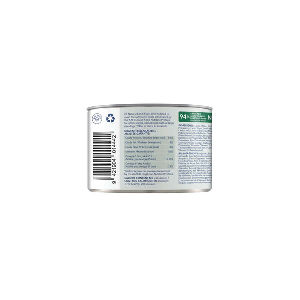 K9 Natural Canned Lamb 170gm /12 Cans