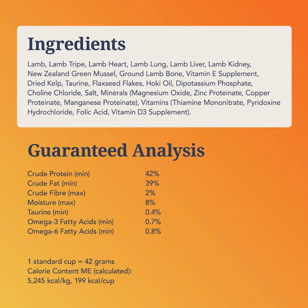 Feline Natural Freeze Dried Lamb