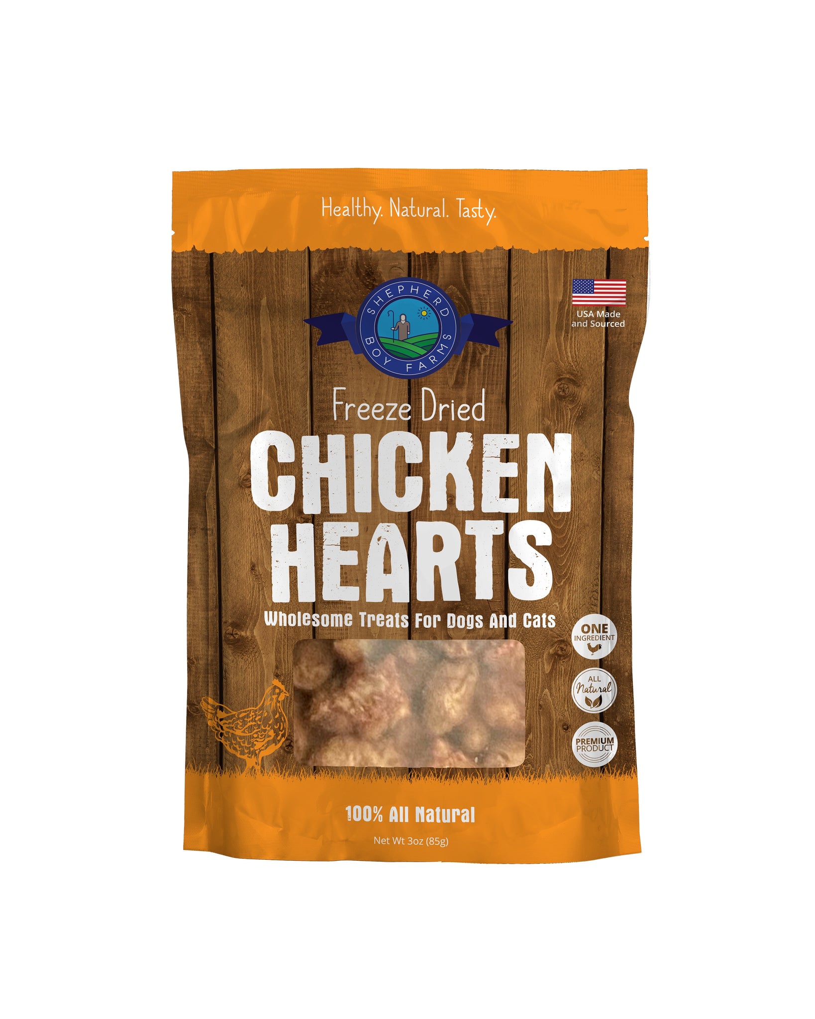 SBF Freeze Dried Chicken Hearts Treats 3oz