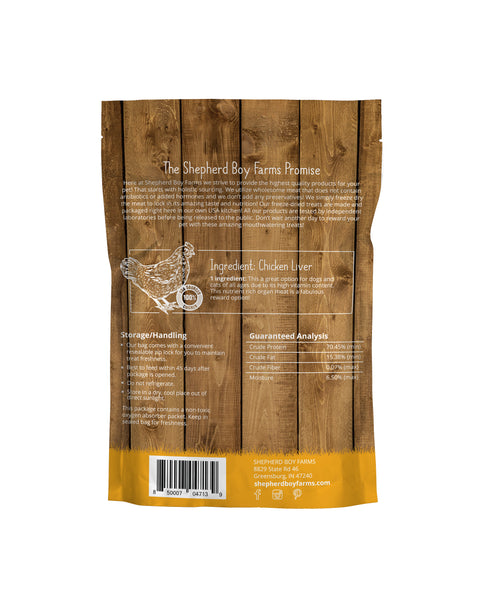 SBF Freeze Dried Chicken Liver Treats 3oz