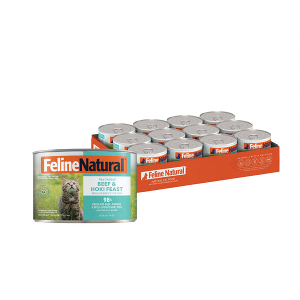 Feline Natural Canned Beef & Hoki 170gm /12 Cans