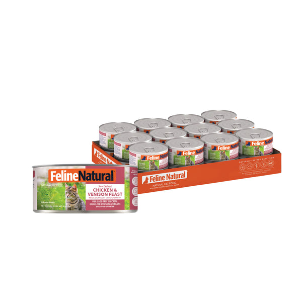 Feline Natural Canned Chicken & Venison 85gm /24 Cans