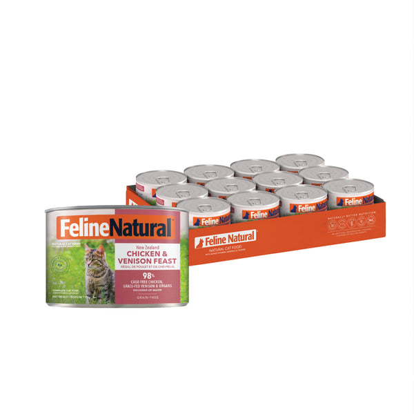 Feline Natural Canned Chicken & Venison 170gm /12 Cans