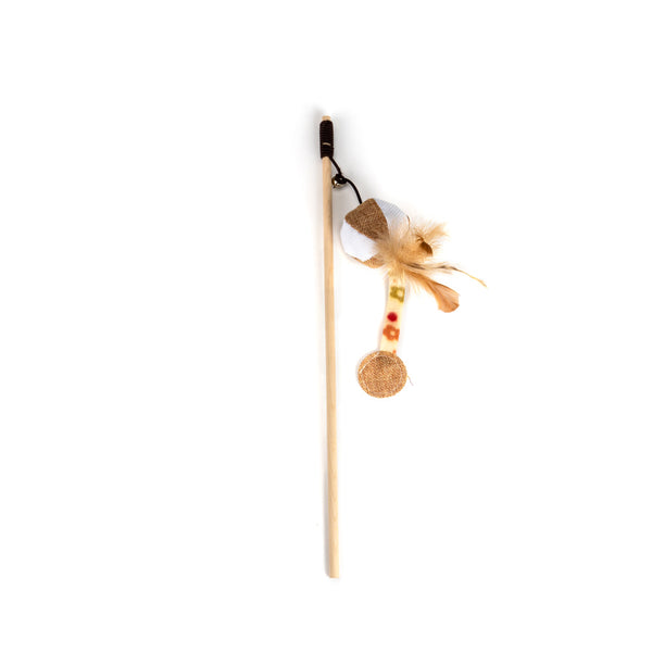 Fuzz Rustic Beach Ball Wand