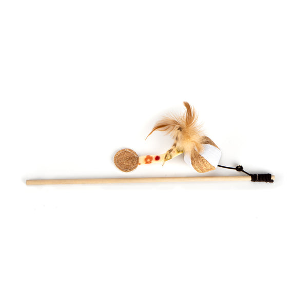 Fuzz Rustic Beach Ball Wand
