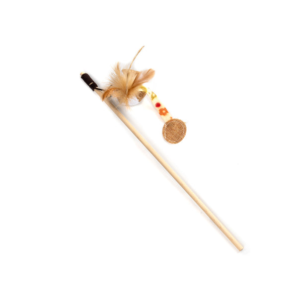 Fuzz Rustic Beach Ball Wand