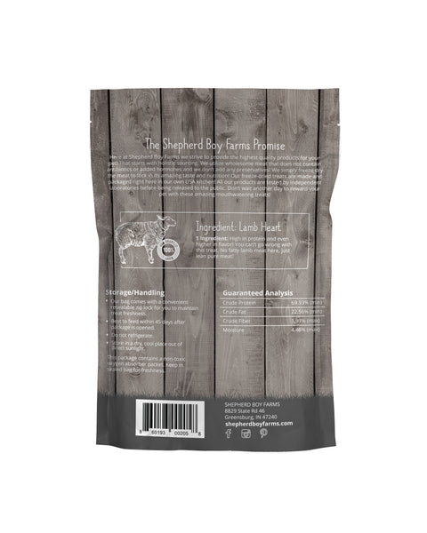 SBF Freeze Dried Lamb Hearts Treats 3oz