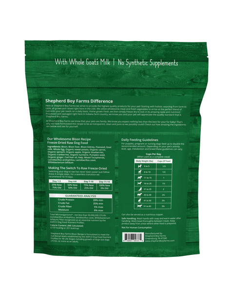 SBF Freeze Dried Bison Recipe 14oz