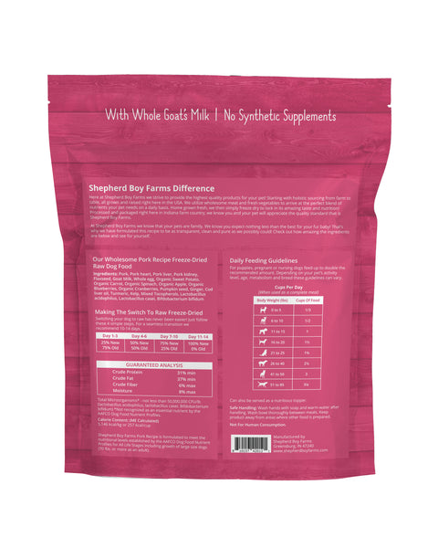 SBF Freeze Dried Pork Recipe 14oz