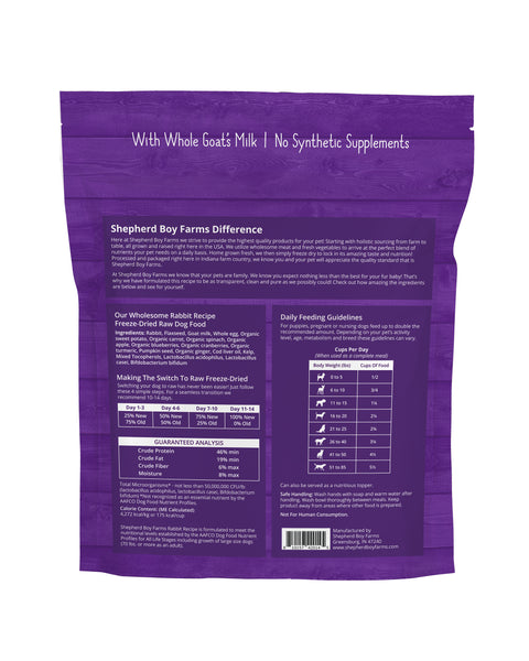 SBF Freeze Dried Rabbit Recipe 14oz