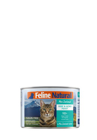 Feline Natural Canned Beef & Hoki 170gm /12 Cans