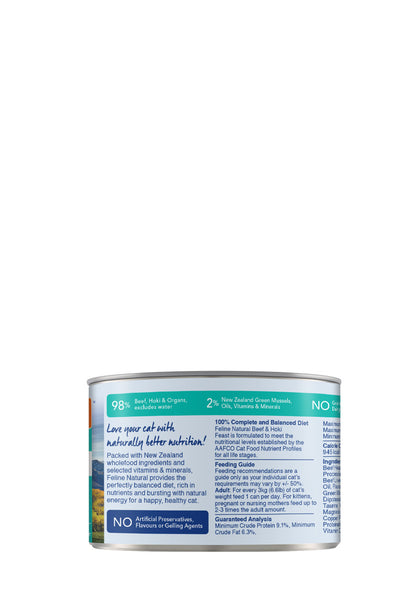 Feline Natural Canned Beef & Hoki 170gm /12 Cans