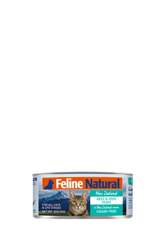 Feline Natural Canned Beef & Hoki 85gm /24 Cans