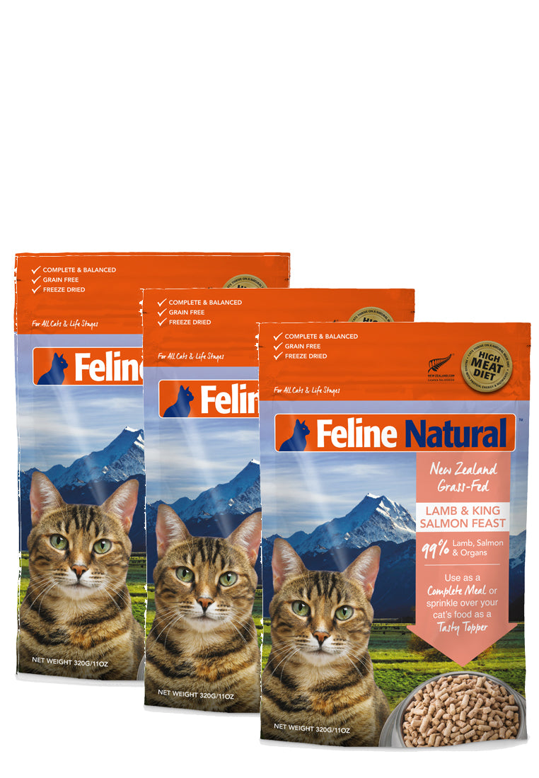 Feline Natural Freeze Dried Lamb & Salmon / 3 Packs