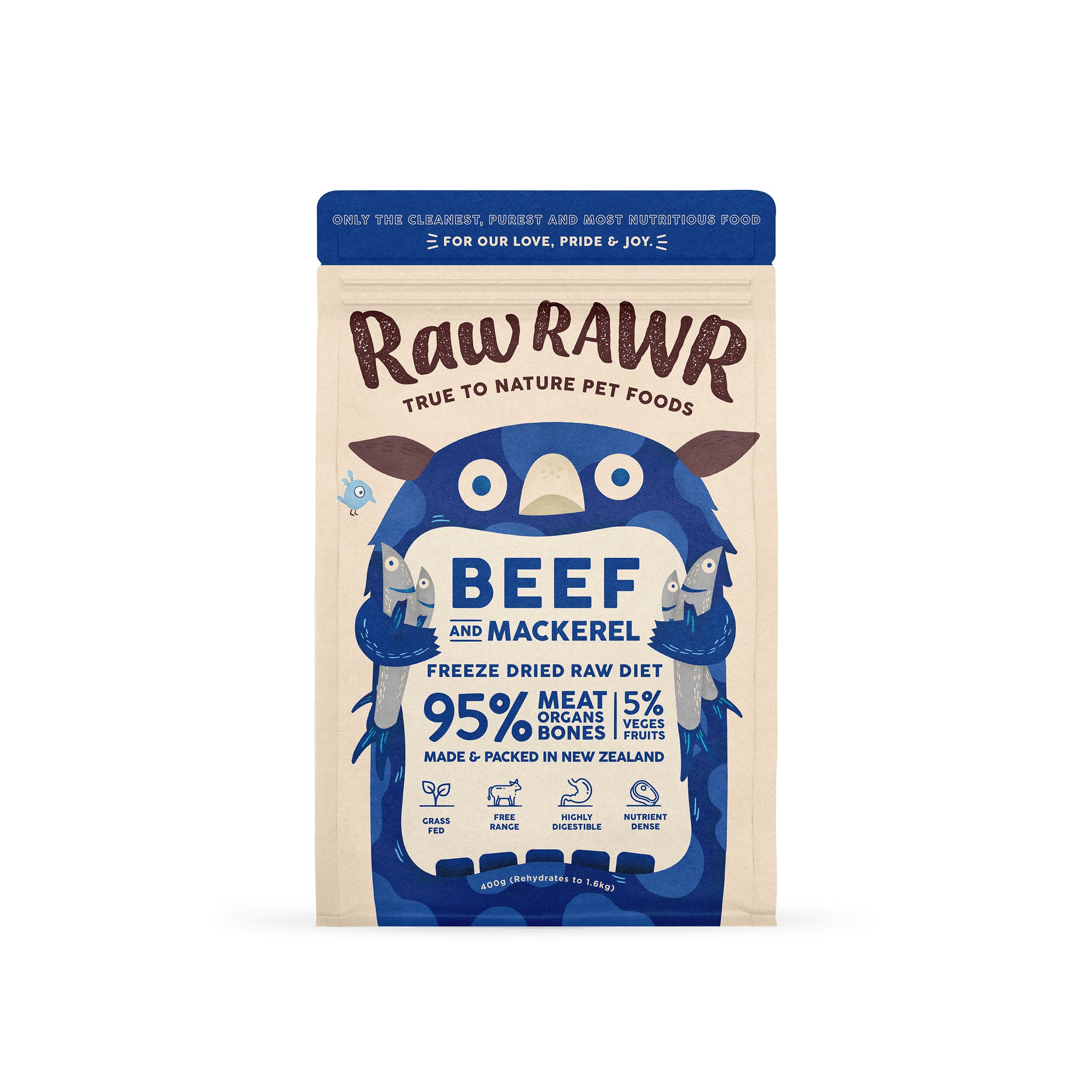 Raw Rawr Freeze Dried Raw Diet Beef & Sardines
