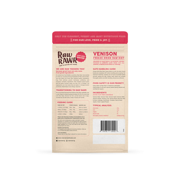 Raw Rawr Freeze Dried Venison