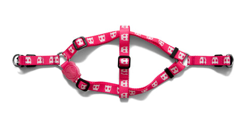 Pink Skull Step-In Harness